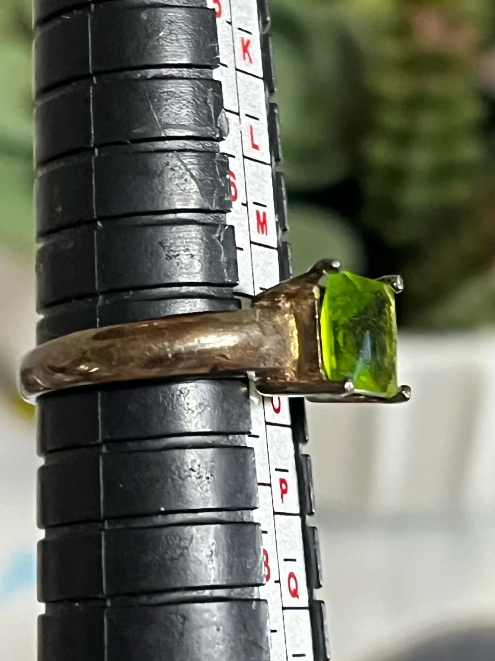 Peridot Sterling Solitaire Ring